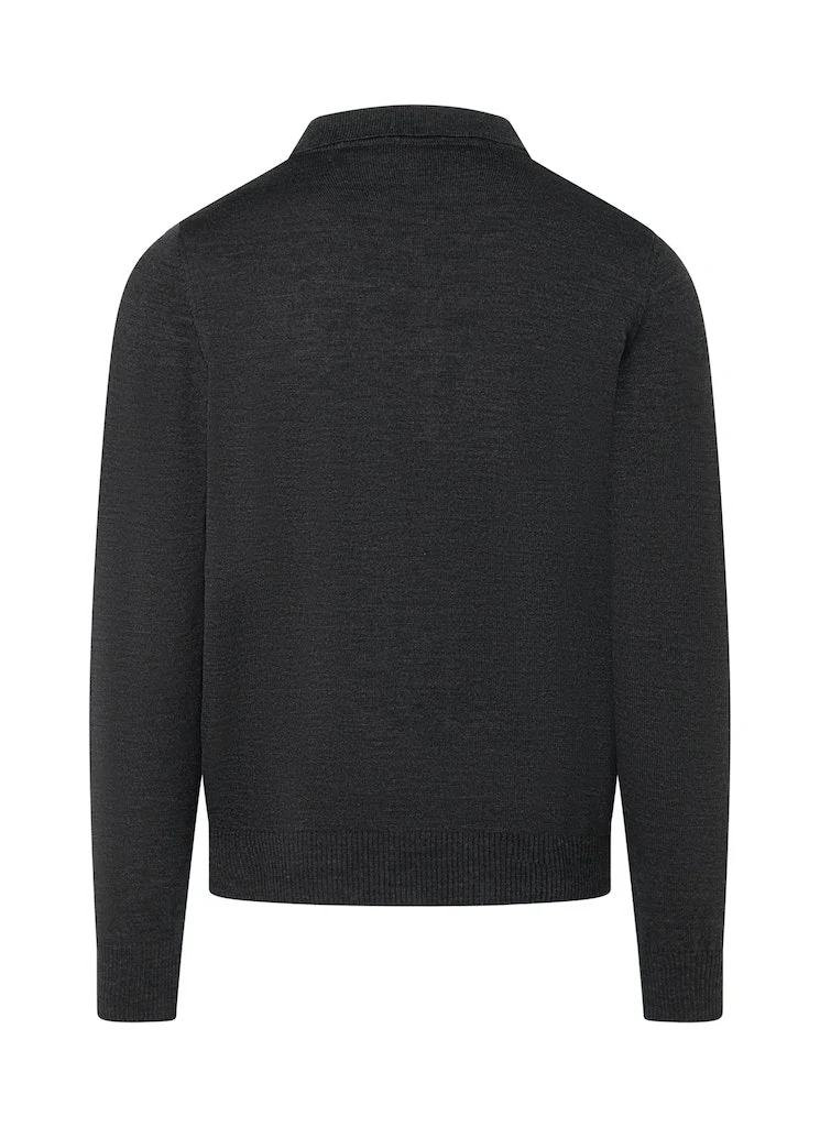Pullover Polokragen Knopf 1/1 Arm
